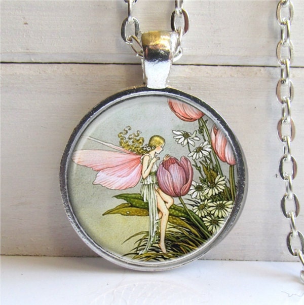 Fairy Necklace, Whimsical Fairy Pendant, Fairytale Jewelry, Fairy Jewelry