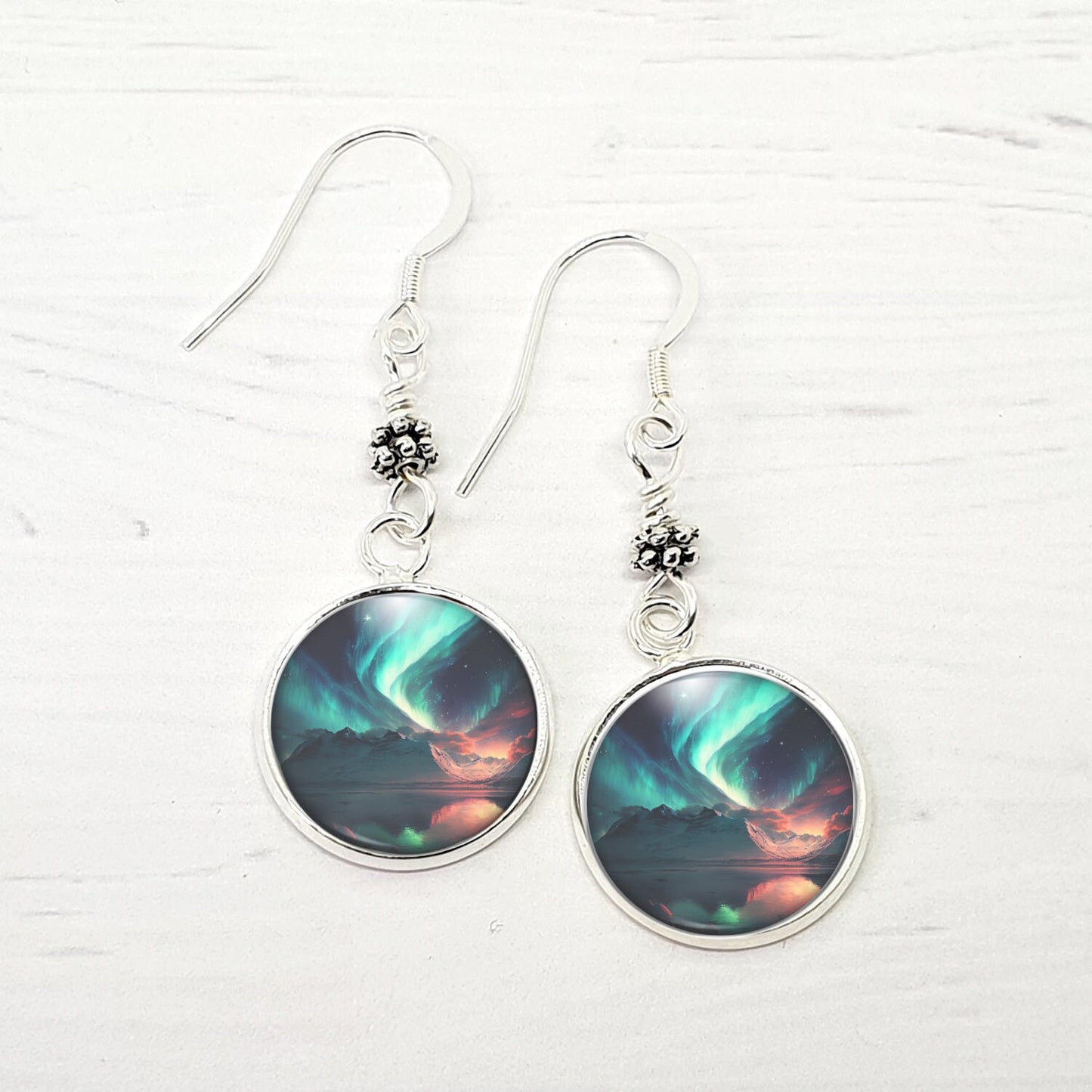 Aurora Borealis Northern Lights Sterling Earrings