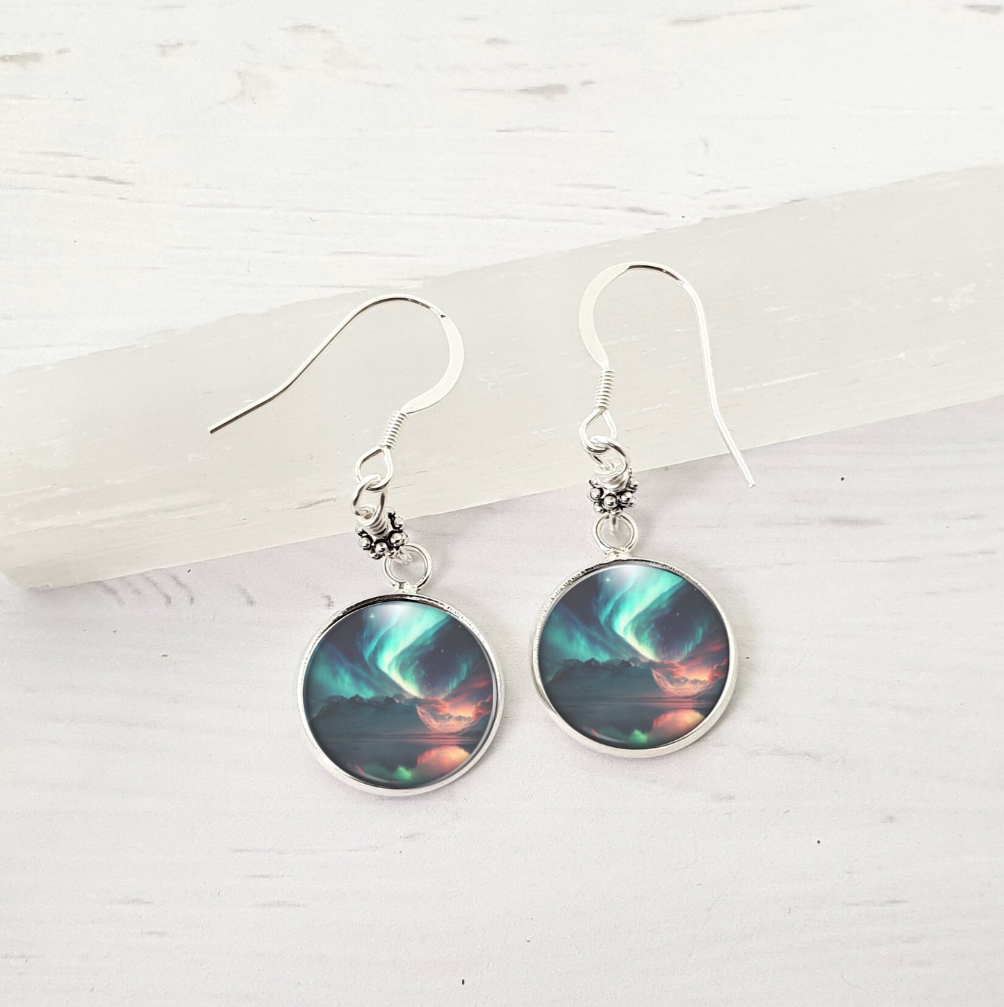 Aurora Borealis Northern Lights Sterling Earrings