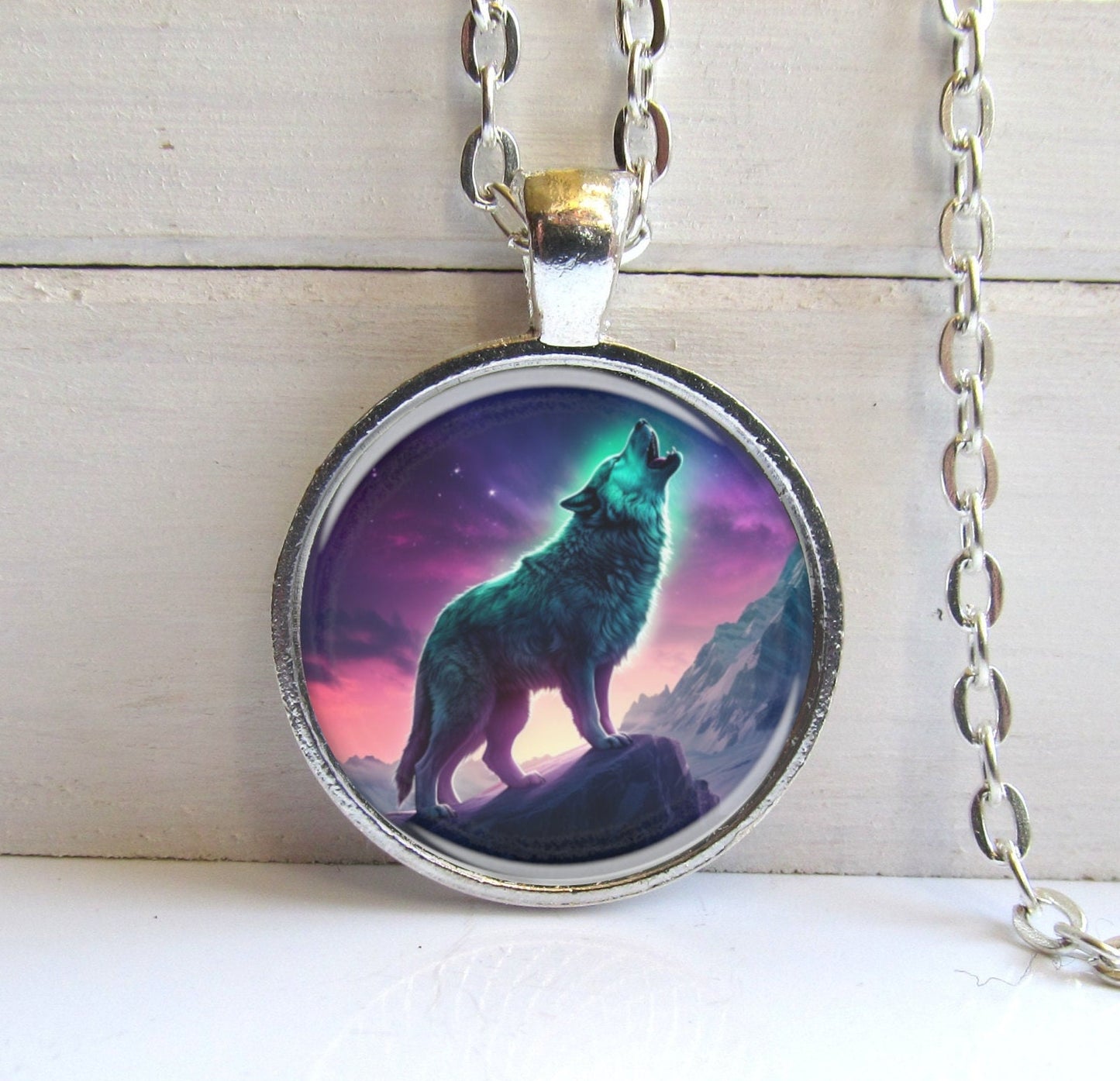 Wolf Pendant Necklace, Animal Spirit Howling Wolf, Jewelry Gift For Wolf Lover