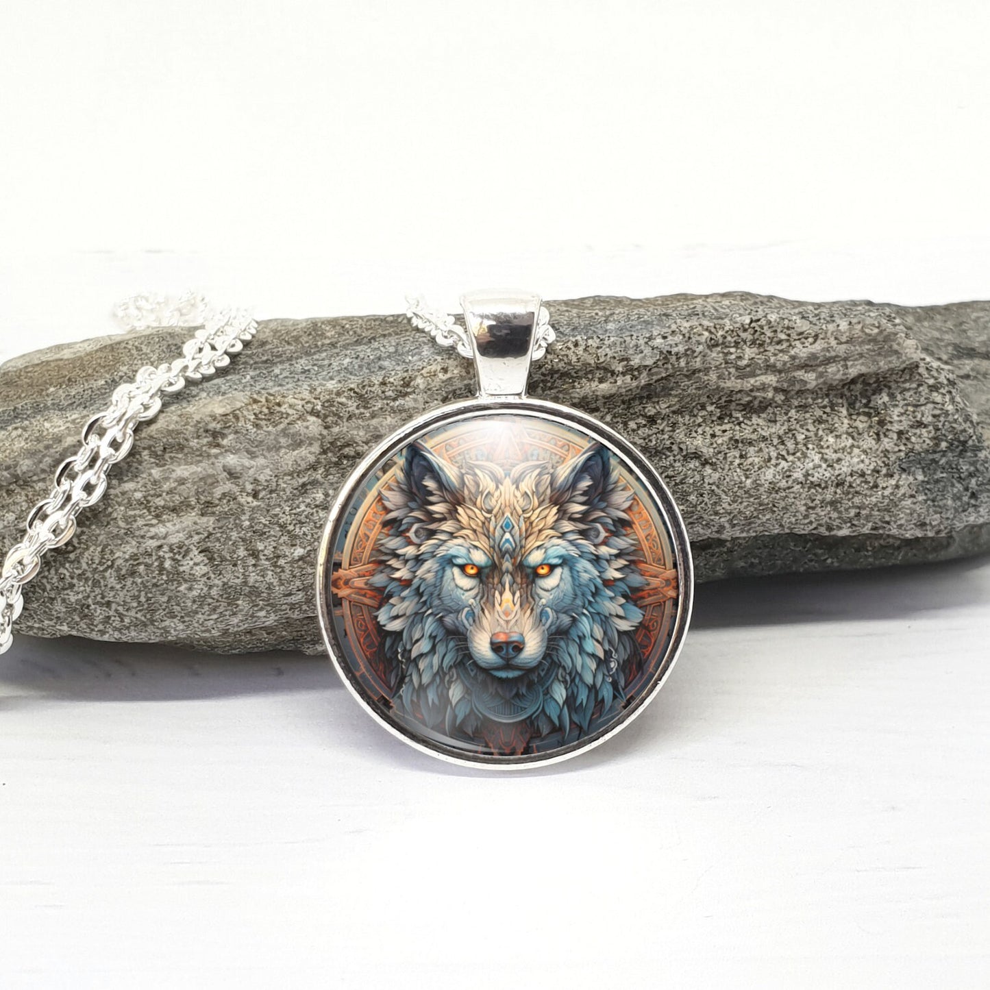 Wolf Necklace, Fierce Fantasy Wolf Pendant, Gift For Wolf Lover