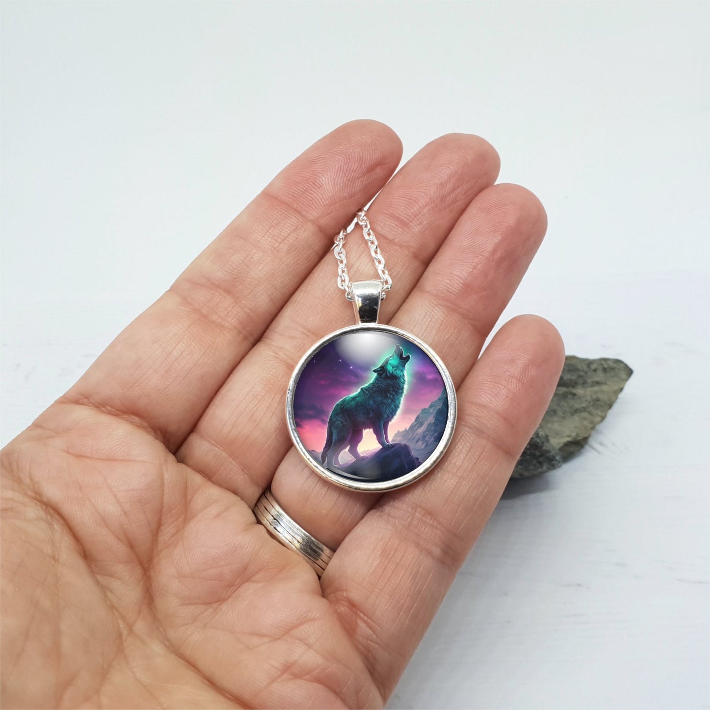 Wolf Pendant Necklace, Animal Spirit Howling Wolf, Jewelry Gift For Wolf Lover