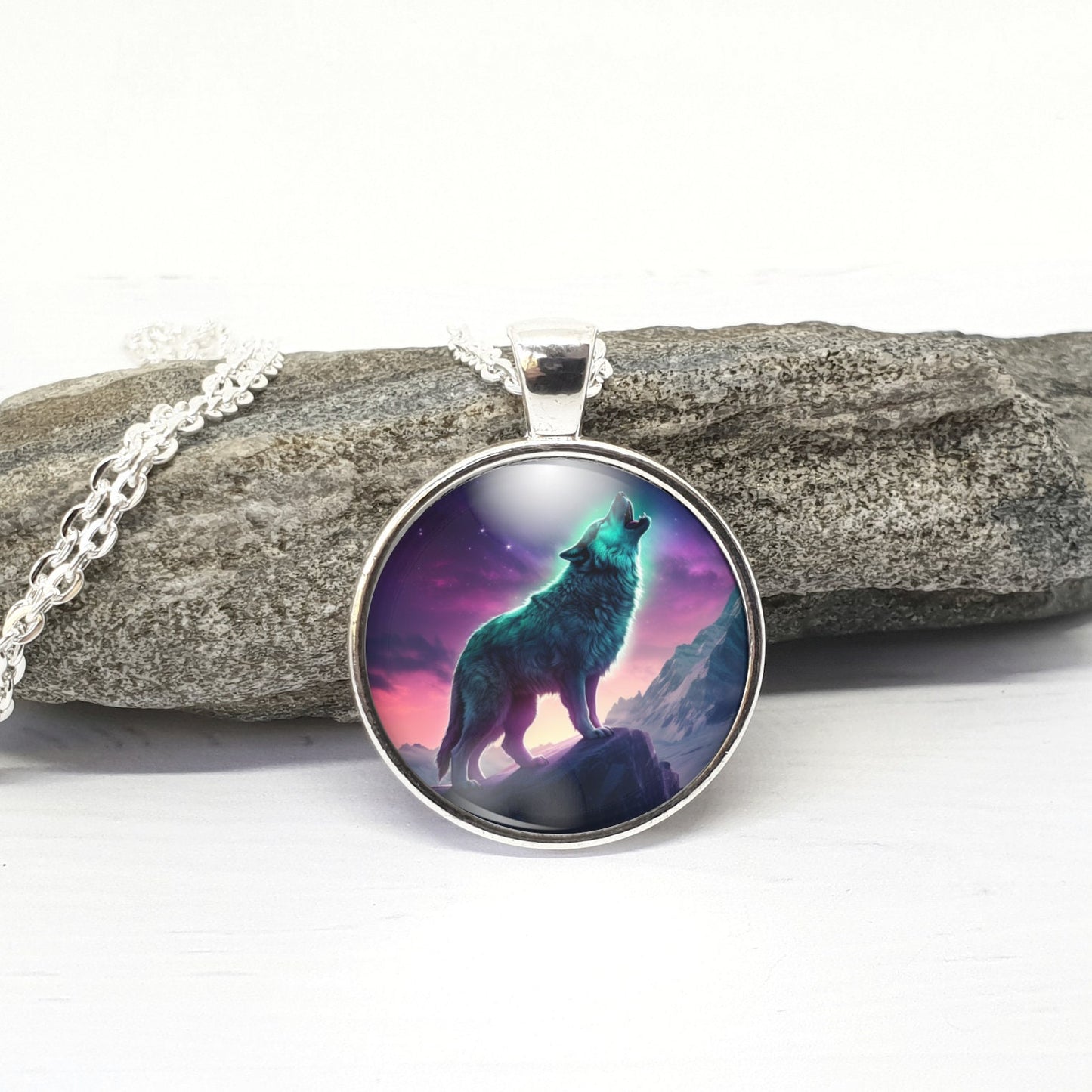 Wolf Pendant Necklace, Animal Spirit Howling Wolf, Jewelry Gift For Wolf Lover
