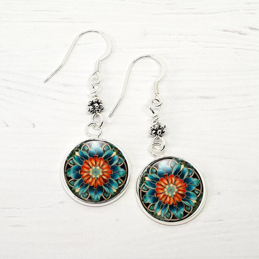 Art Deco Style Earrings - Enchanting Sterling Silver Dangles