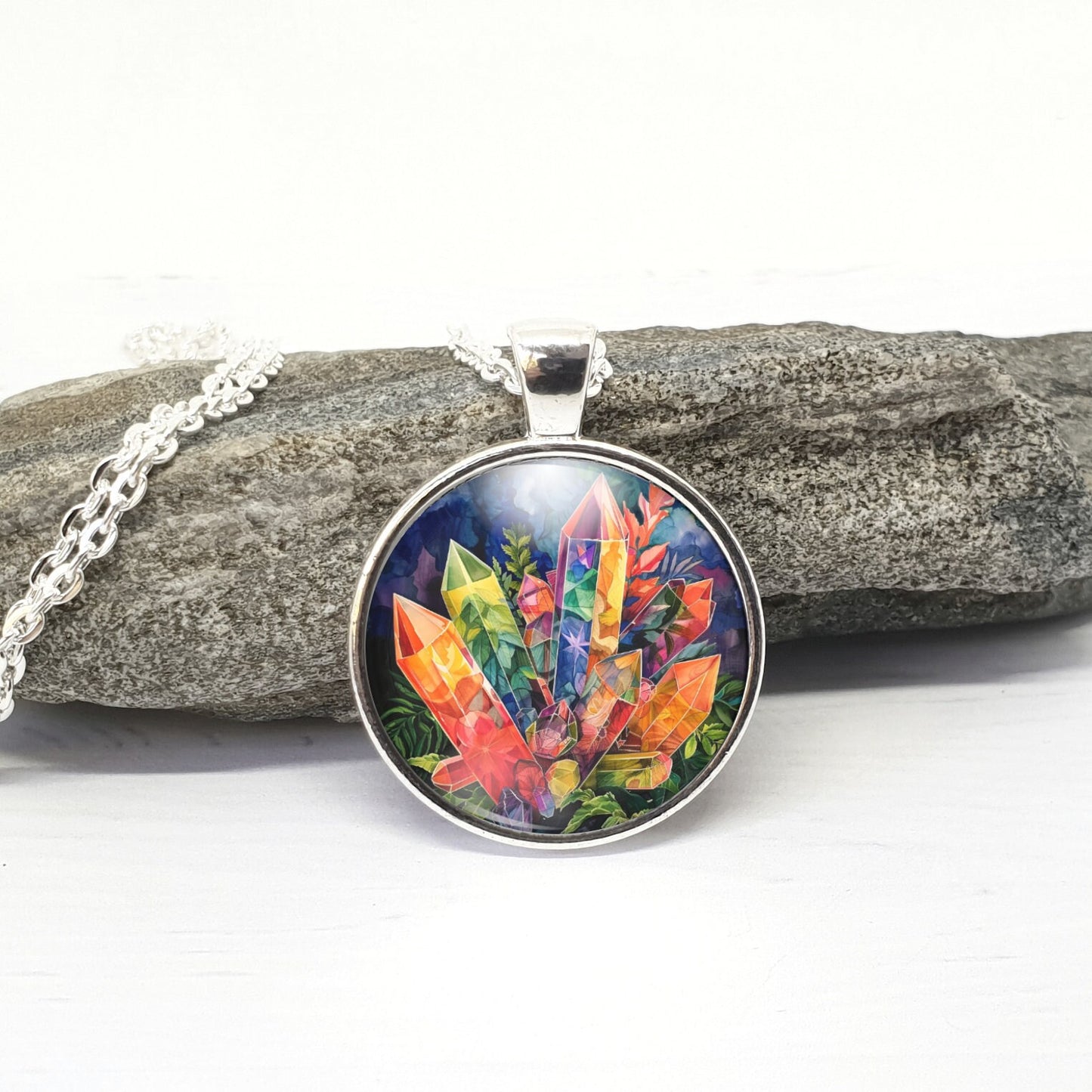 Colorful Crystal Art Pendant