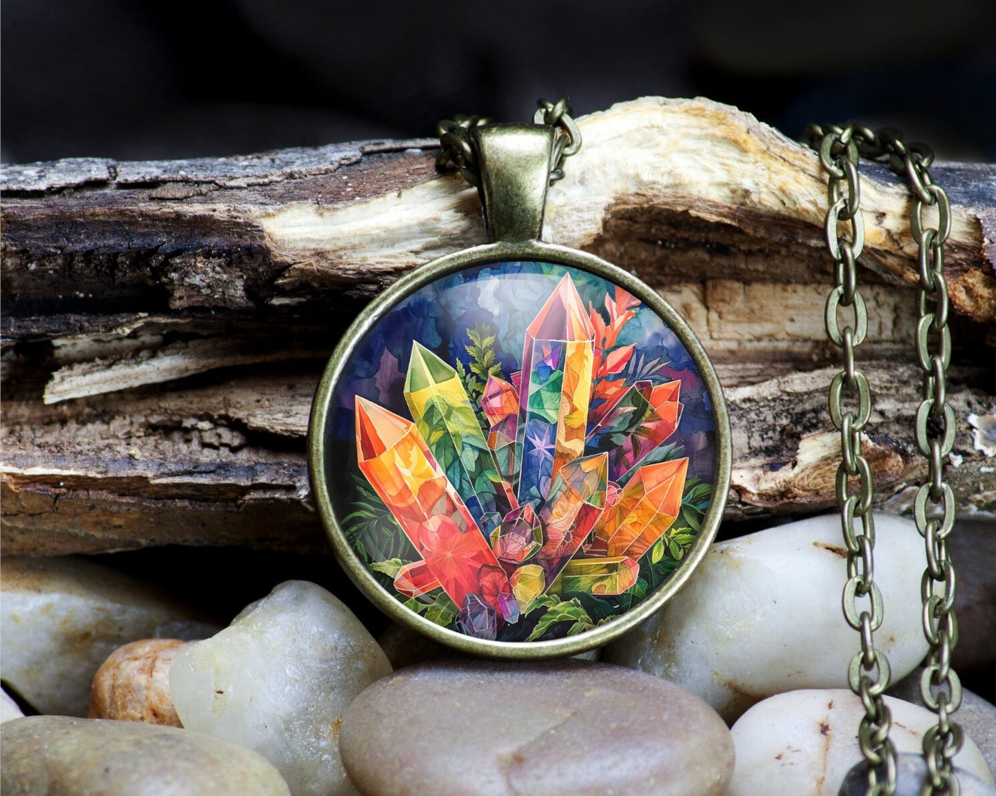 Colorful Crystal Art Pendant