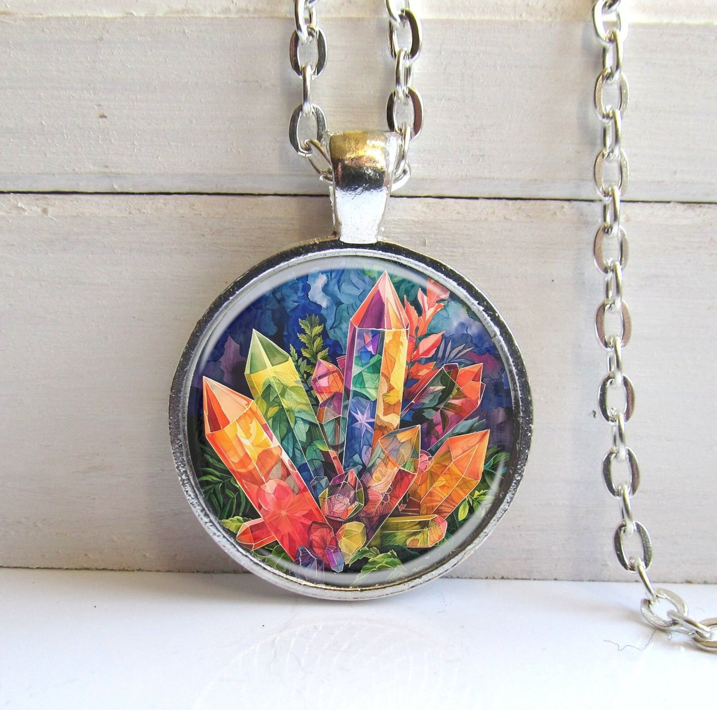 Colorful Crystal Art Pendant