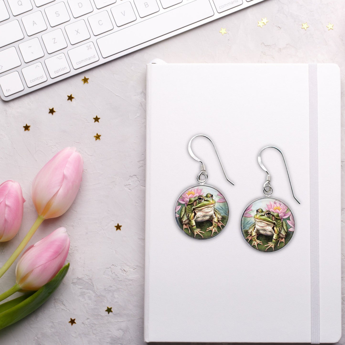 Frog Earrings, Frog Lovers Gift, Cute Frog Jewelry