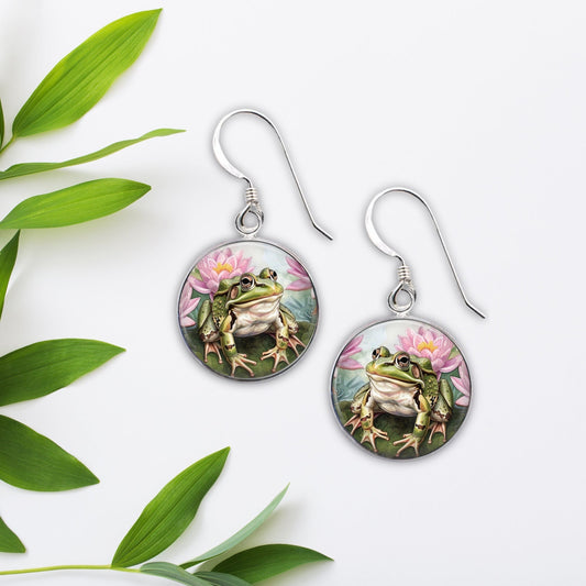 Frog Earrings, Frog Lovers Gift, Cute Frog Jewelry
