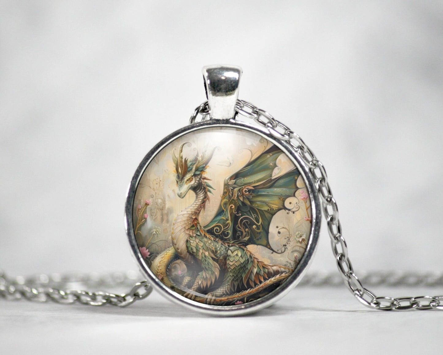 Dragon Necklace, Fantasy Lover Jewelry